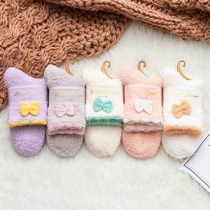 Winter colorful warm  fashion women fluffy socks